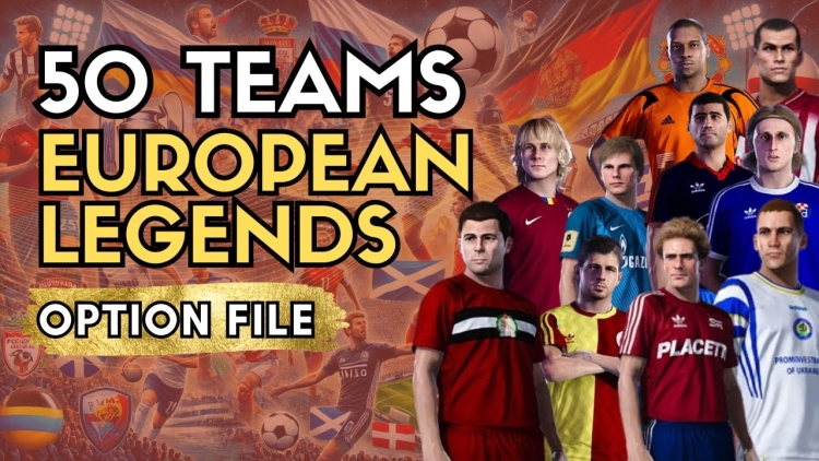 ¡Ya Disponible! Equipos de Leyendas Europeas - 50 equipos - Option File de Leyendas
