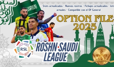 Option File GRATIS para PES 2021: Roshn Saudi League 2025/26