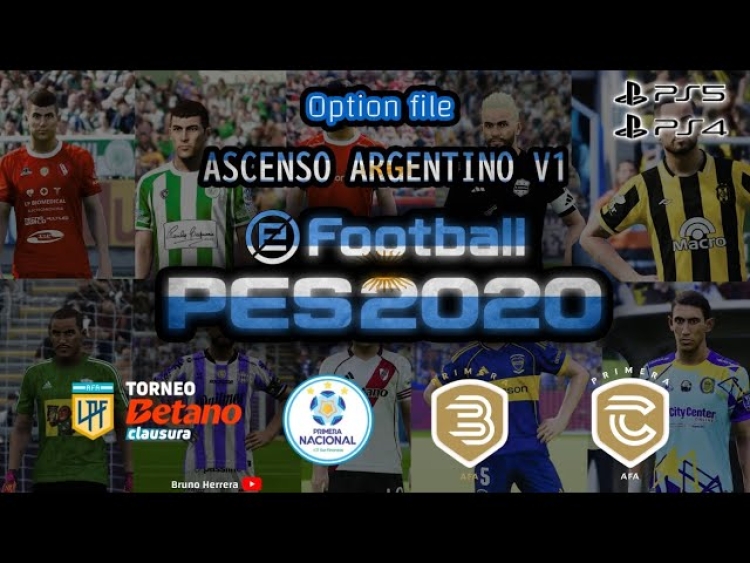 Option File Ascenso Argentino  para PES 2020 (PC / PS4 / PS5)